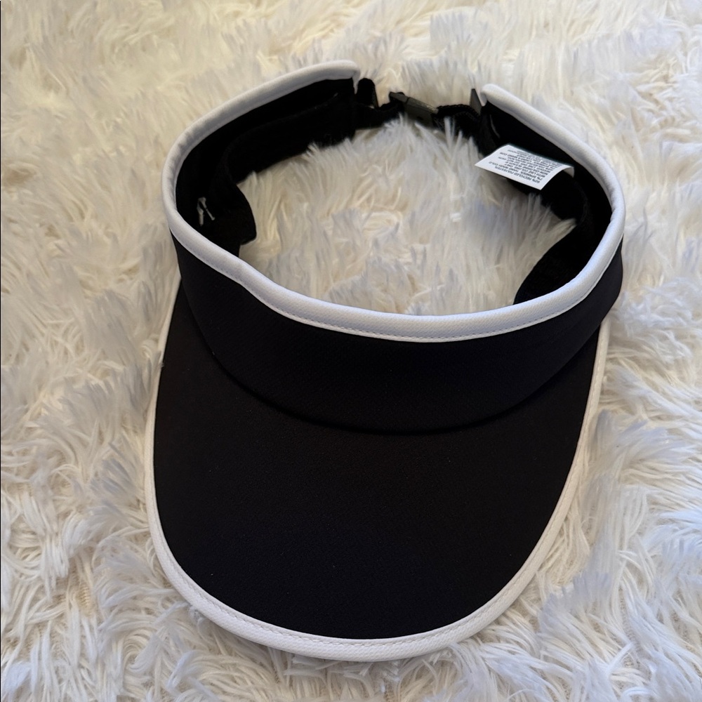 All in Motion Black Visor with White Trim
